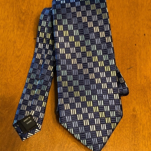 Michael Michael Kors Blue/Green Silk Neck Tie - Picture 4 of 5